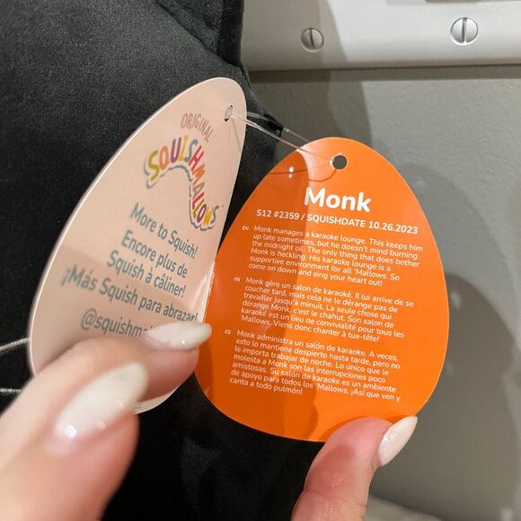 BNWT 12 inch Monk Black Cat with Moon Halloween Squishmallow - Picture 3 of 4